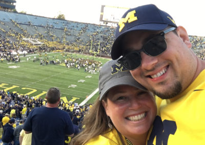 Josh was never into college football. Then, Caroline took him to Ann Arbor for a weekend: "It's like Disney Land!" #GoBlue
