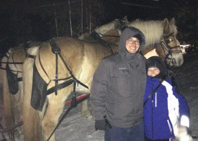 When spending Valentine's Day in Colorado, what's better than taking a horse drawn sleigh to a remote snow covered cabin in the woods for dinner?